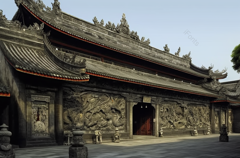 广州陈家祠中国传统文化房屋祠堂建筑无人的室外场景实拍图像摄影,高清,摄影图,摄影图片,图片大全,摄影图免费下载